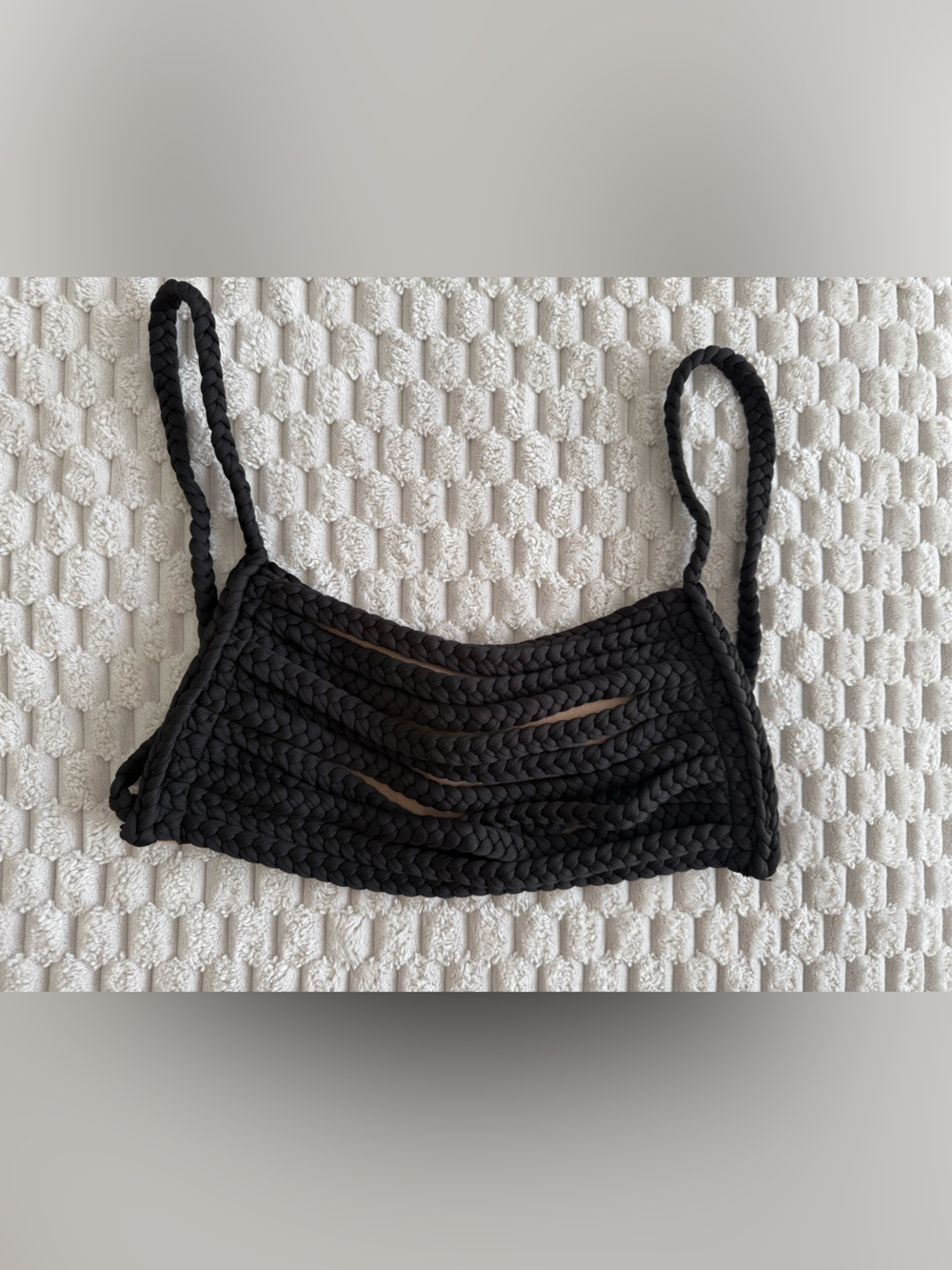 JLUXLABEL Black Braided Top